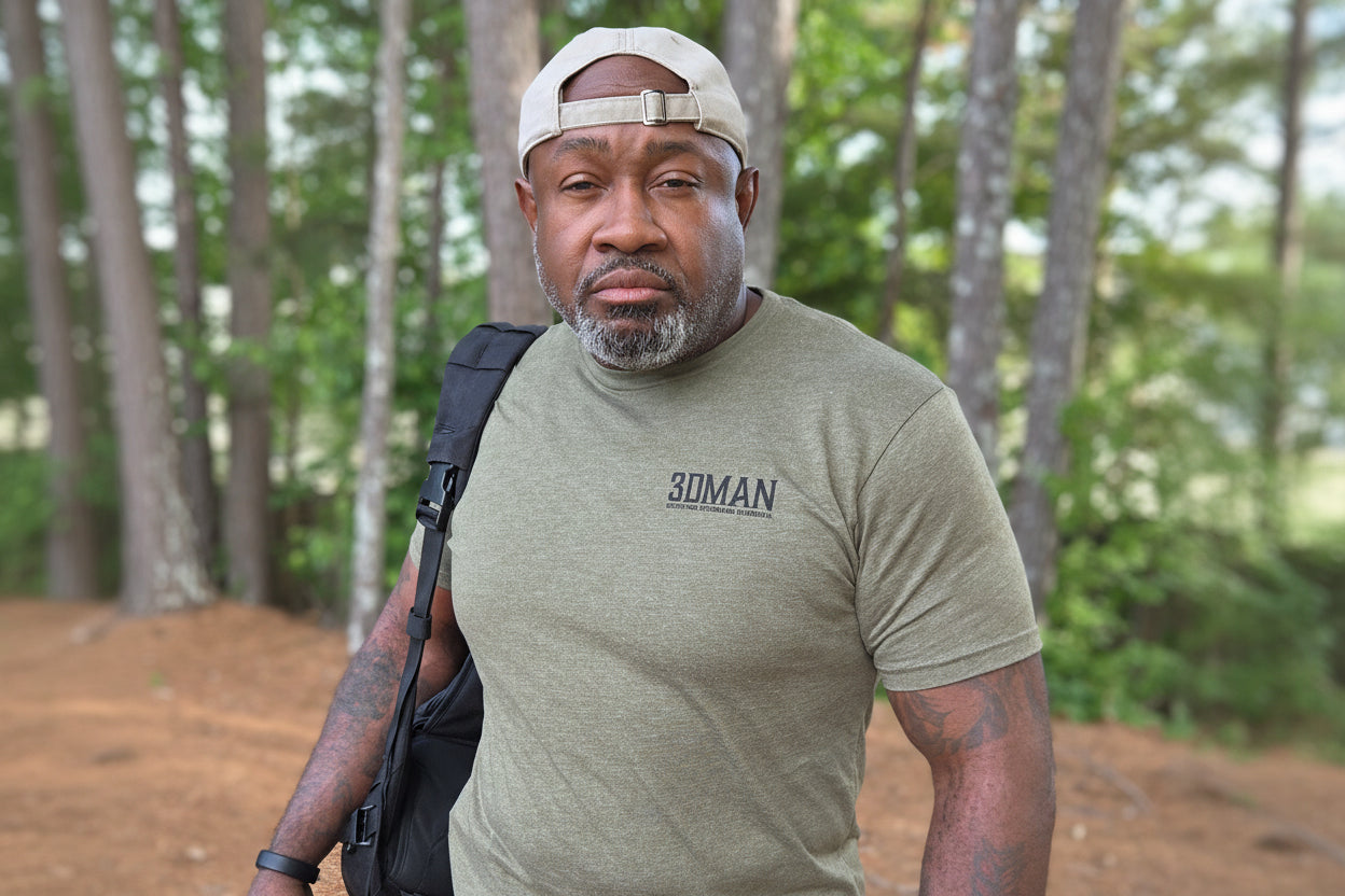 3DMAN Official Military Green T-Shirt