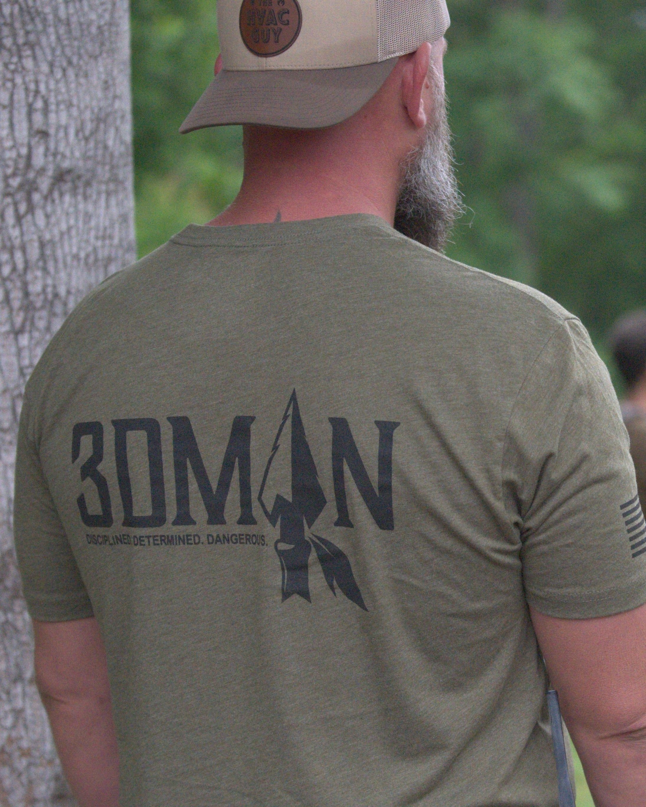 3DMAN Official Military Green T-Shirt